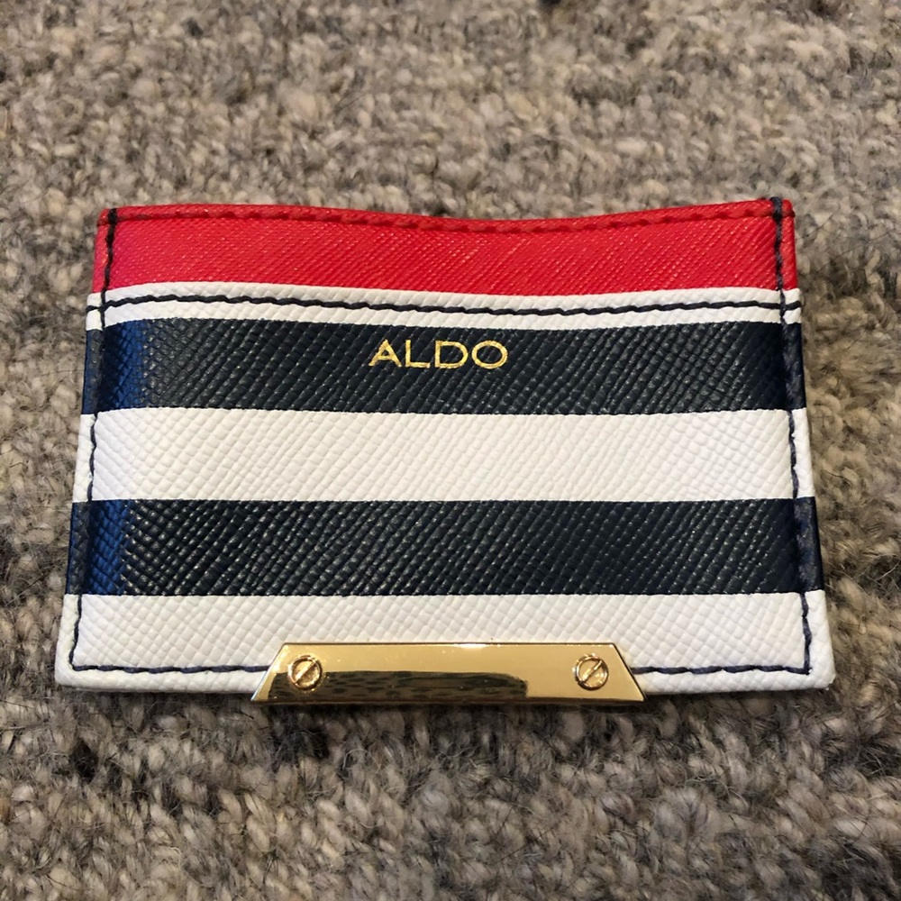 Aldo Striped Card Carrier -NWOT